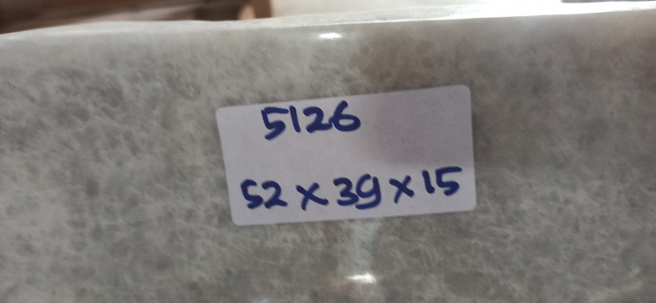 Onyx Stone Sink | 5126-523915 | 20.5″×15.5″ Organic Gray–Beige Onyx Polished