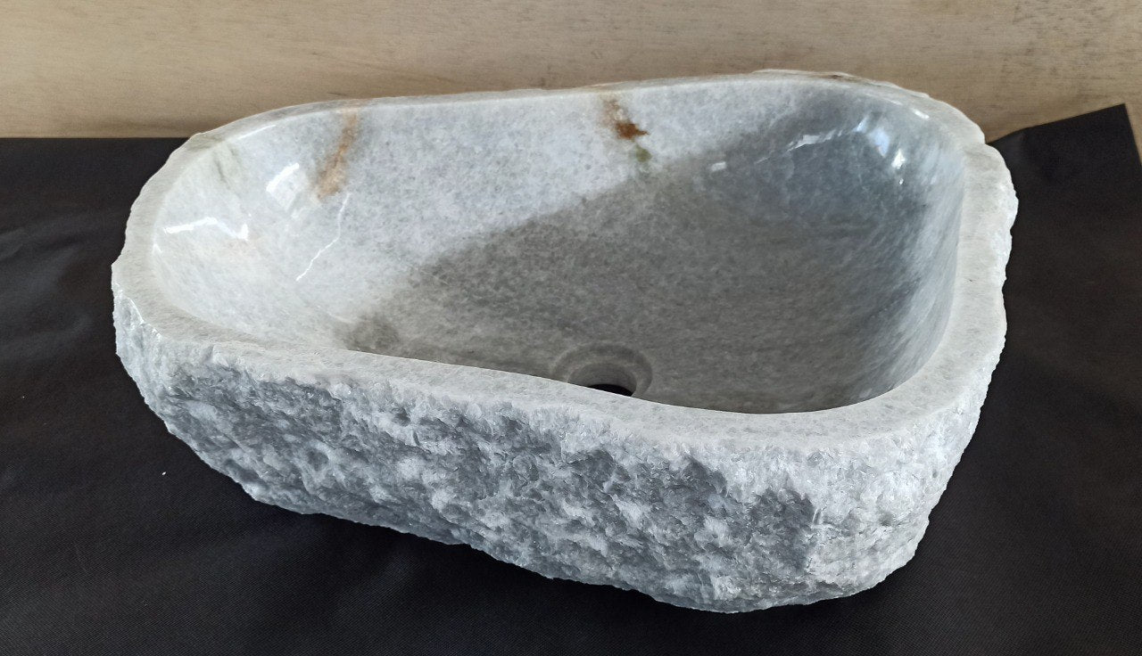 Onyx Stone Sink | 5126-523915 | 20.5″×15.5″ Organic Gray–Beige Onyx Polished