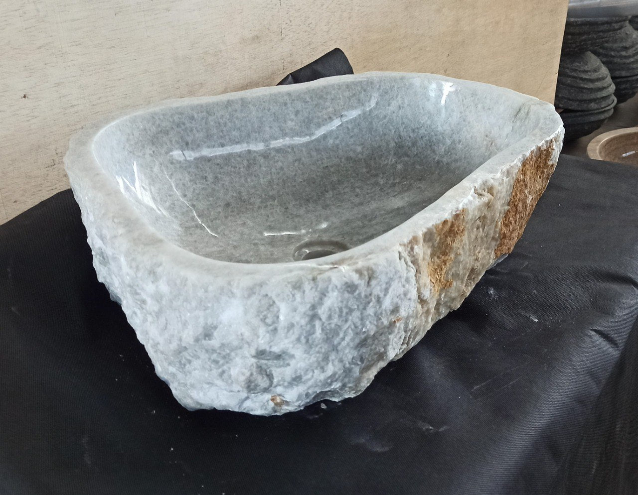 Onyx Stone Sink | 5126-523915 | 20.5″×15.5″ Organic Gray–Beige Onyx Polished