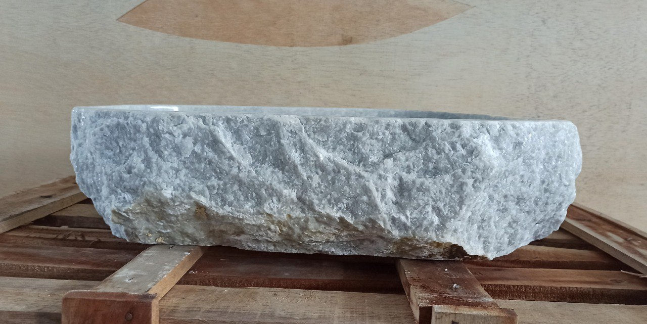 Onyx Stone Sink | 5130-533514 | 21″×14″ Organic Gray Onyx Polished