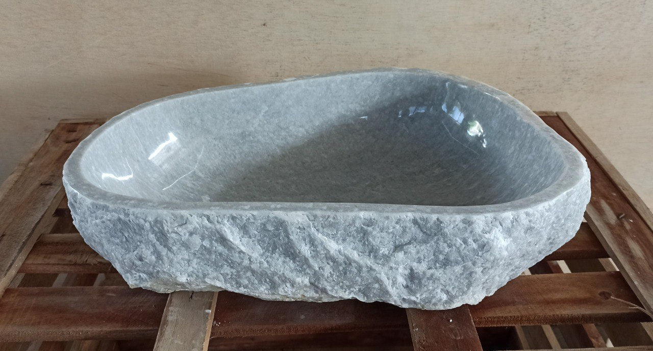 Onyx Stone Sink | 5130-533514 | 21″×14″ Organic Gray Onyx Polished