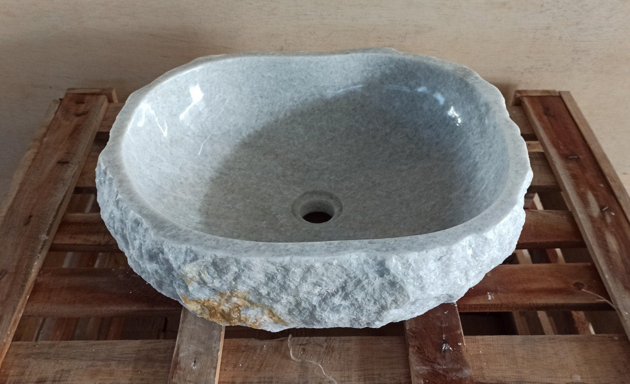 Onyx Stone Sink | 5132-493915 | 19.5″×15.5″ Organic Gray Onyx Polished