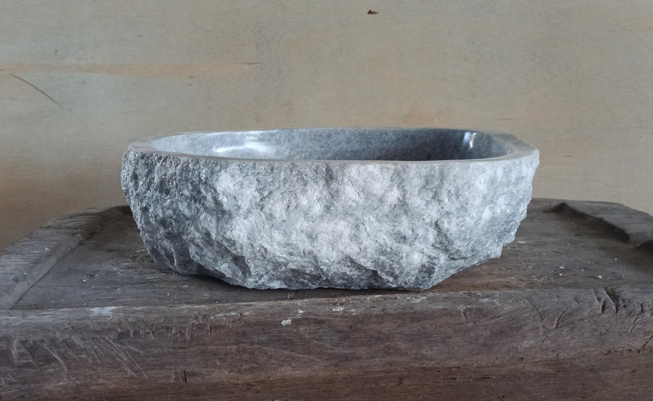 Onyx Stone Sink | 5091-524515 | 20.5″×17.5″ Triangular Organic Gray Onyx Polished