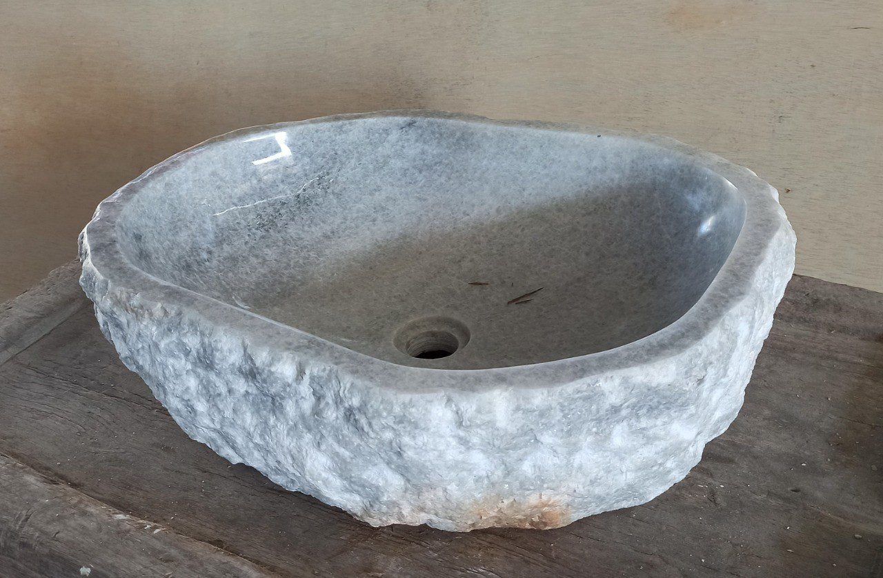 Onyx Stone Sink | 5068-554116 | 21.5″×16″ Organic Gray Onyx Polished
