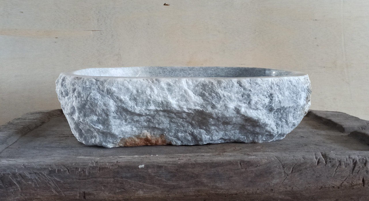 Onyx Stone Sink | 5068-554116 | 21.5″×16″ Organic Gray Onyx Polished