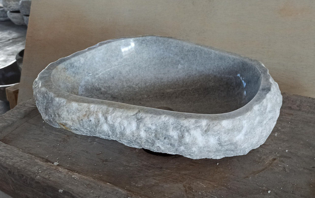 Onyx Stone Sink | 5073-524115 | 20.5″×16″ Organic Gray Onyx Polished