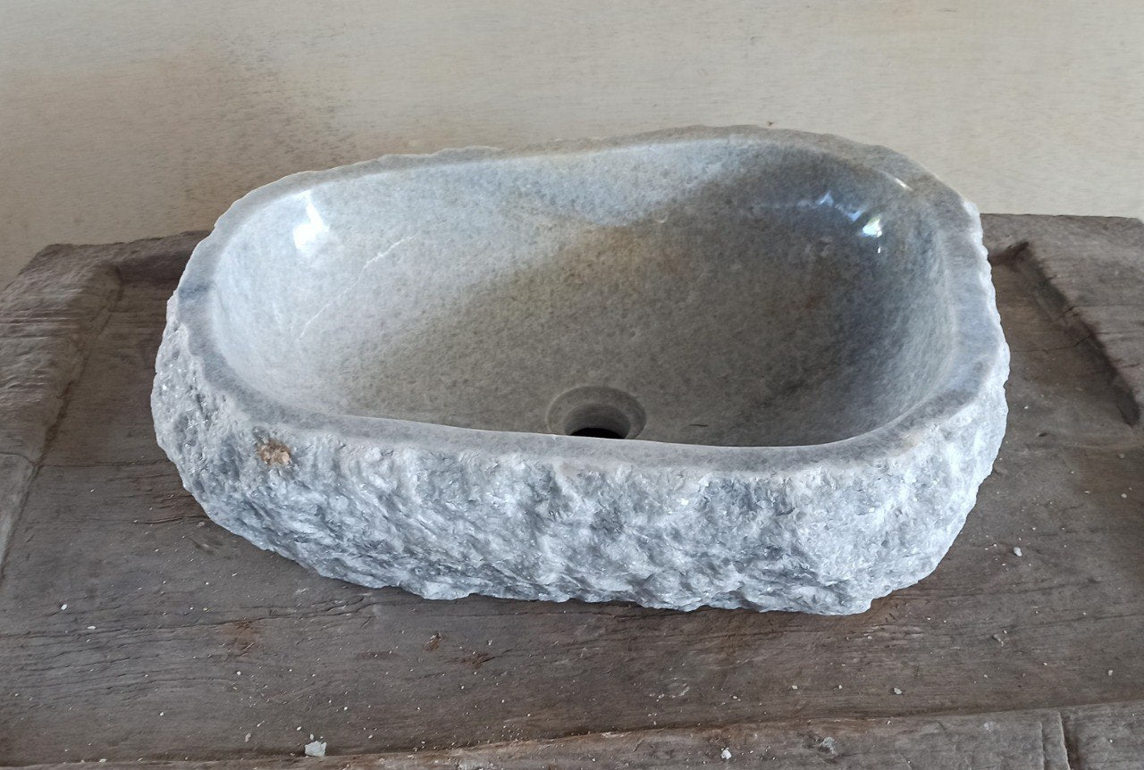 Onyx Stone Sink | 5073-524115 | 20.5″×16″ Organic Gray Onyx Polished