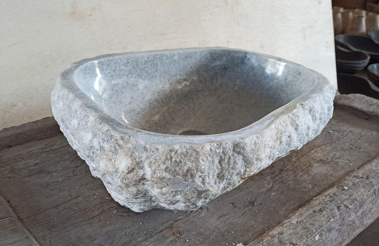 Onyx Stone Sink | 5073-524115 | 20.5″×16″ Organic Gray Onyx Polished