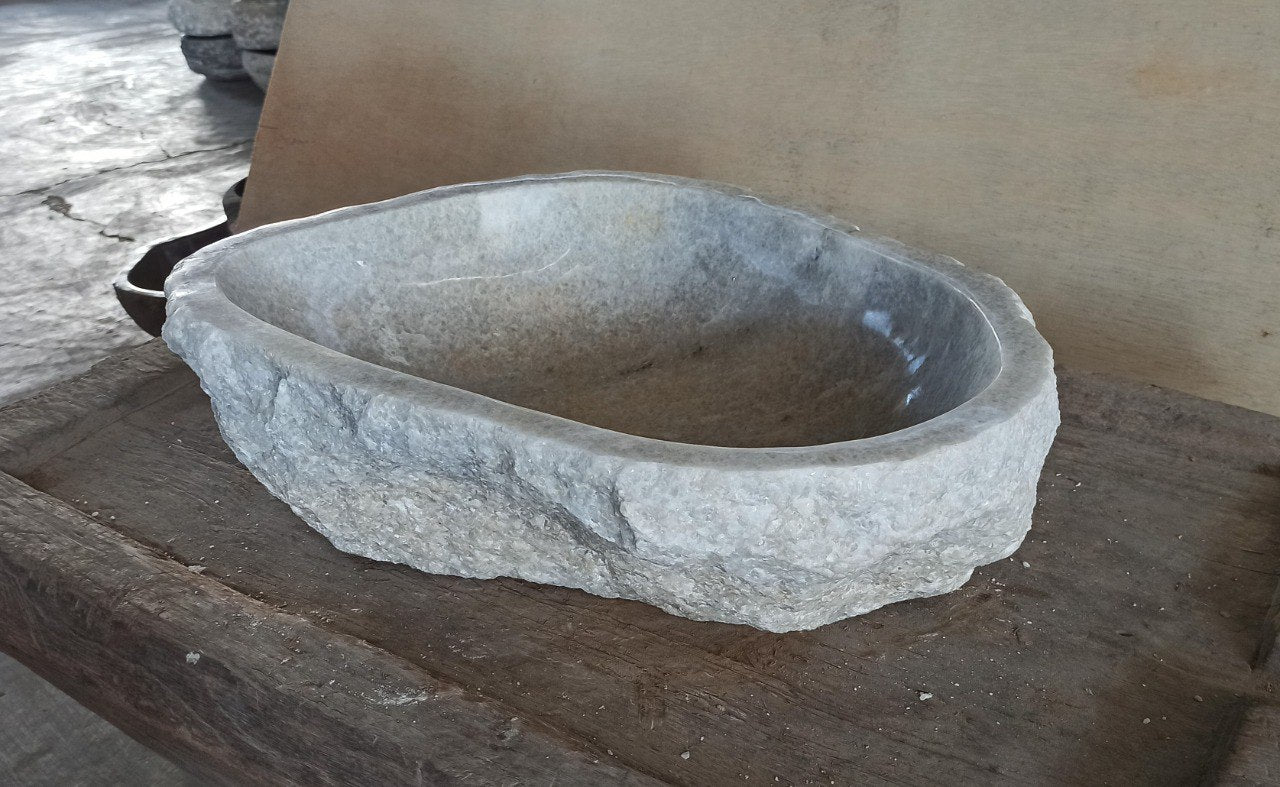 Onyx Stone Sink | 5078-503415 | 19.5″×13.5″ Organic Gray–Beige Onyx Polished
