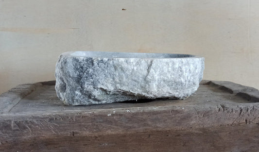 Onyx Stone Sink | 5082-533716 | 21″×14.5″ Organic Storm Gray Onyx Polished