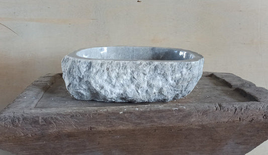 Onyx Stone Sink | 5083-524016 | 20.5″×16″ Organic Gray Onyx Polished