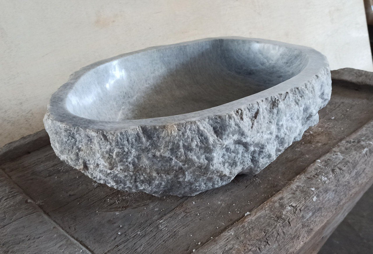 Onyx Stone Sink | 5084-564316 | 22″×17″ Organic Gray Onyx Polished