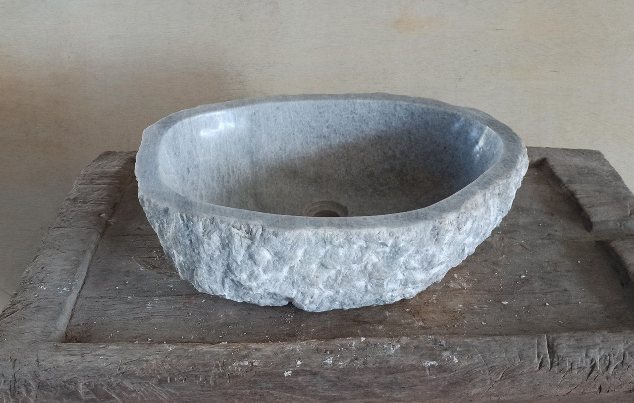Onyx Stone Sink | 5084-564316 | 22″×17″ Organic Gray Onyx Polished