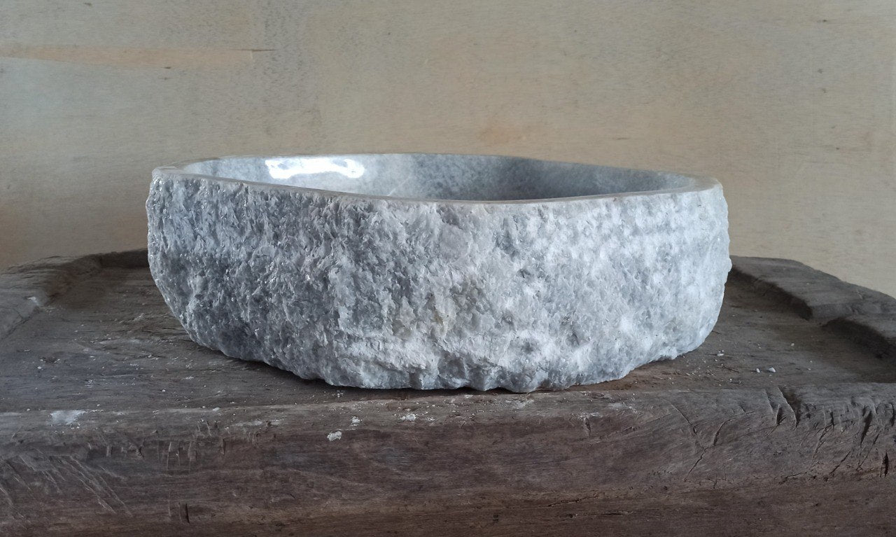 Onyx Stone Sink | 5088-534216 | 21″×16.5″ Triangular Organic Gray Onyx Polished