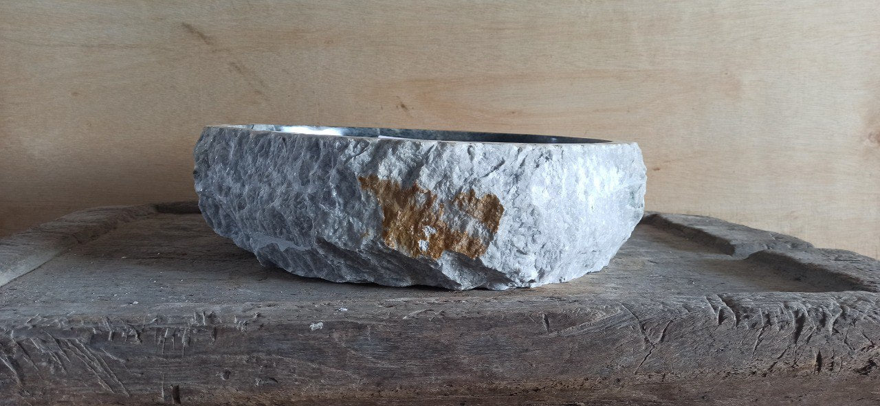 Onyx Stone Sink | 5094-494014 | 19.5″×16″ Organic Dark Gray Onyx Polished