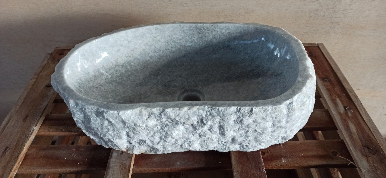 Onyx Stone Sink | 5136-553515 | 21.5″×14″ Organic Gray Onyx Polished