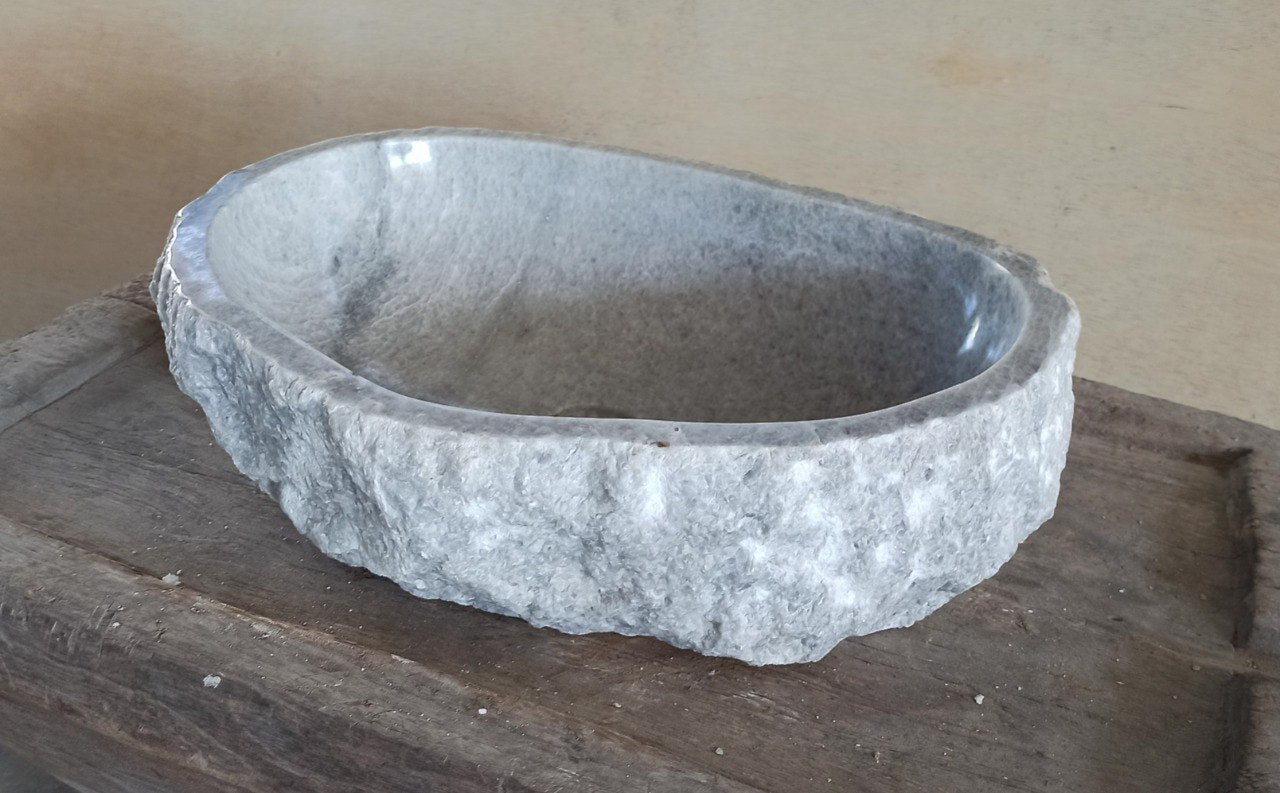 Onyx Stone Sink | 5071-554415 | 21.5″×17.5″ Organic Gray Onyx Polished