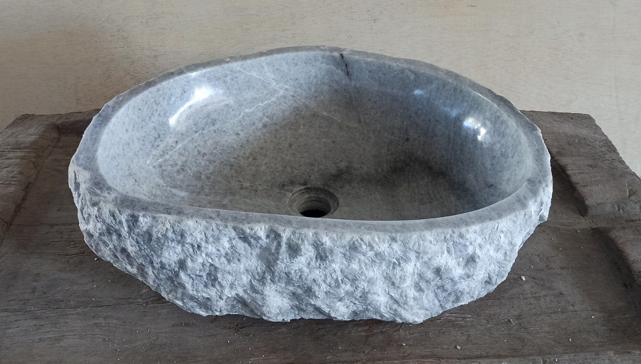 Onyx Stone Sink | 5071-554415 | 21.5″×17.5″ Organic Gray Onyx Polished