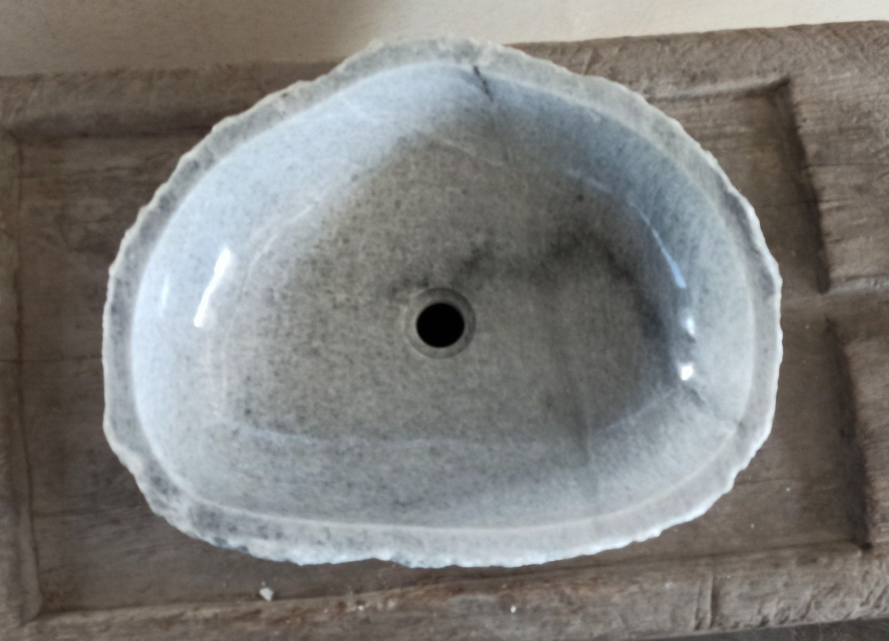 Onyx Stone Sink | 5071-554415 | 21.5″×17.5″ Organic Gray Onyx Polished