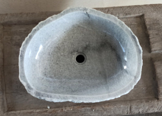 Onyx Stone Sink | 5071-554415 | 21.5″×17.5″ Organic Gray Onyx Polished