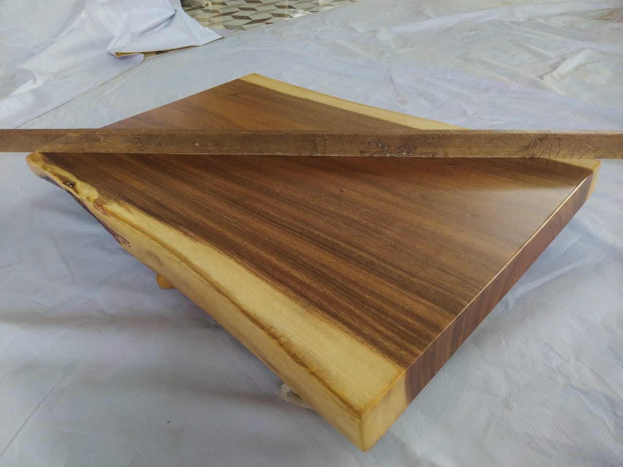 Suar Wood Countertop | 0003-565455 | 31.5″ Live Edge Solid Wood Slab