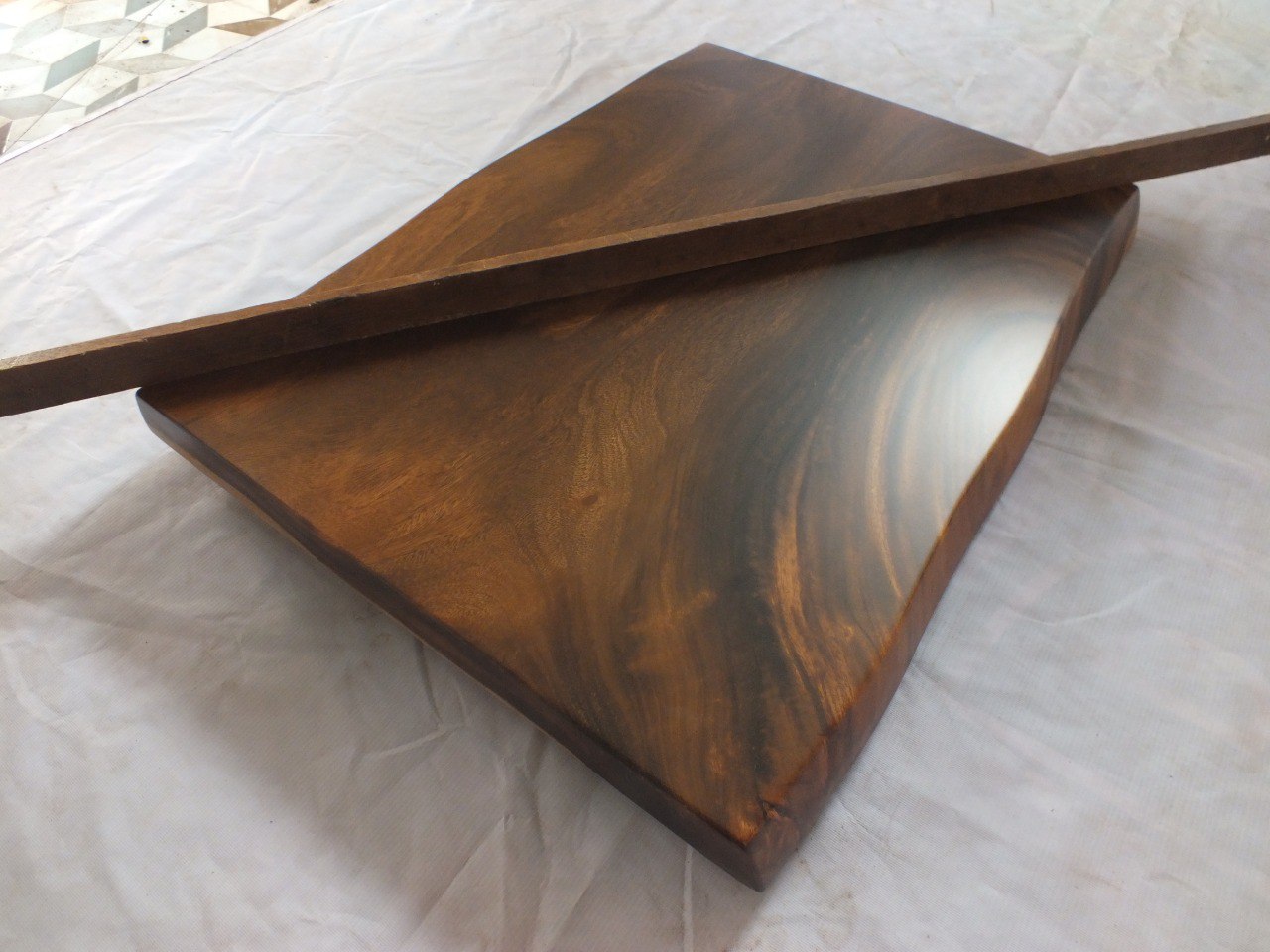 Suar Wood Countertop | 0025-565655 | 31.5″ Live Edge Solid Wood Slab