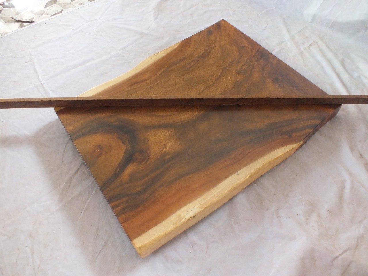 Suar Wood Countertop | 0004-657175 | 31.5″ Live Edge Solid Wood Slab