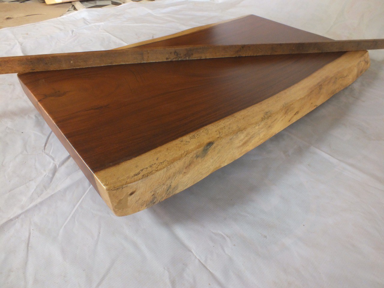 Suar Wood Countertop | 0002-556063 | 47″ Live Edge Solid Wood Slab