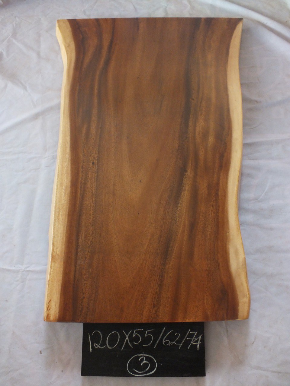 Suar Wood Countertop | 0003-556274 | 47″ Live Edge Solid Wood Slab