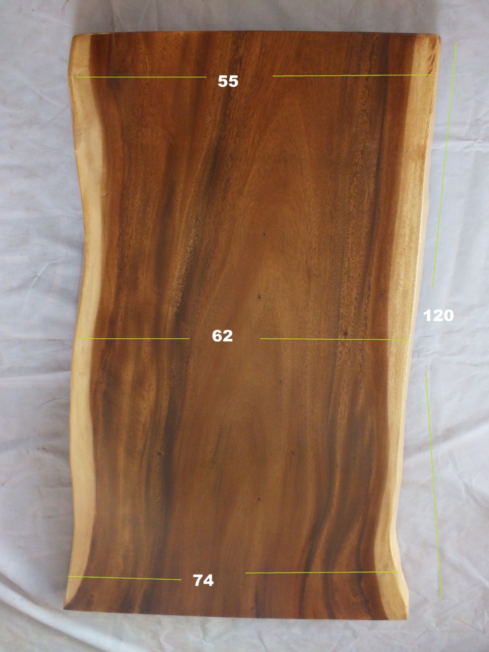 Suar Wood Countertop | 0003-556274 | 47″ Live Edge Solid Wood Slab