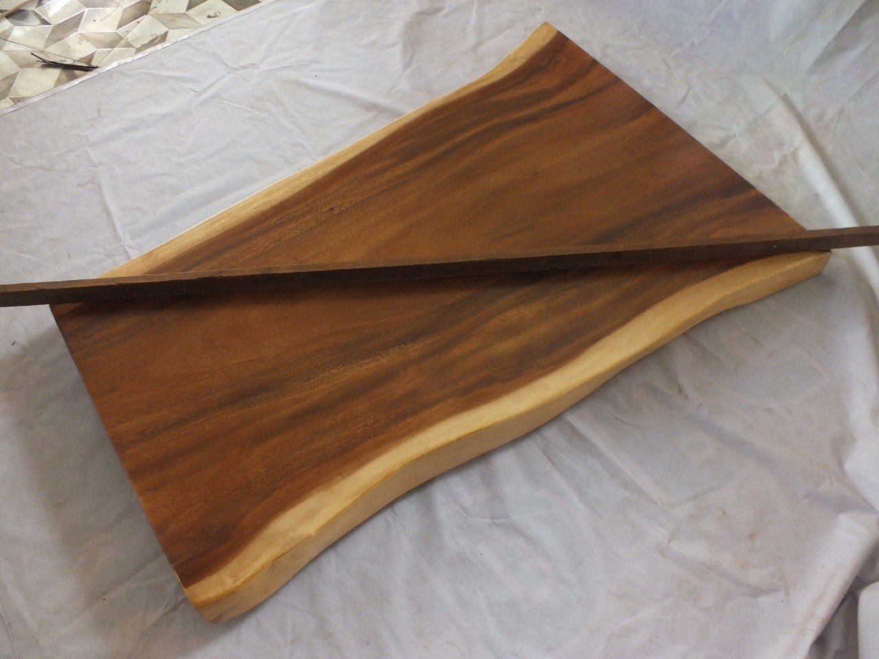 Suar Wood Countertop | 0003-556274 | 47″ Live Edge Solid Wood Slab