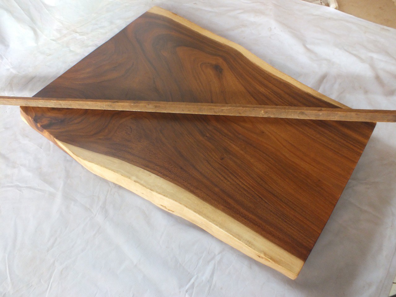 Suar Wood Countertop | 0004-607585 | 47″ Live Edge Solid Wood Slab