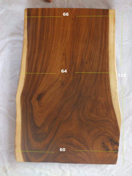 Suar Wood Countertop | 0004-607585 | 47″ Live Edge Solid Wood Slab