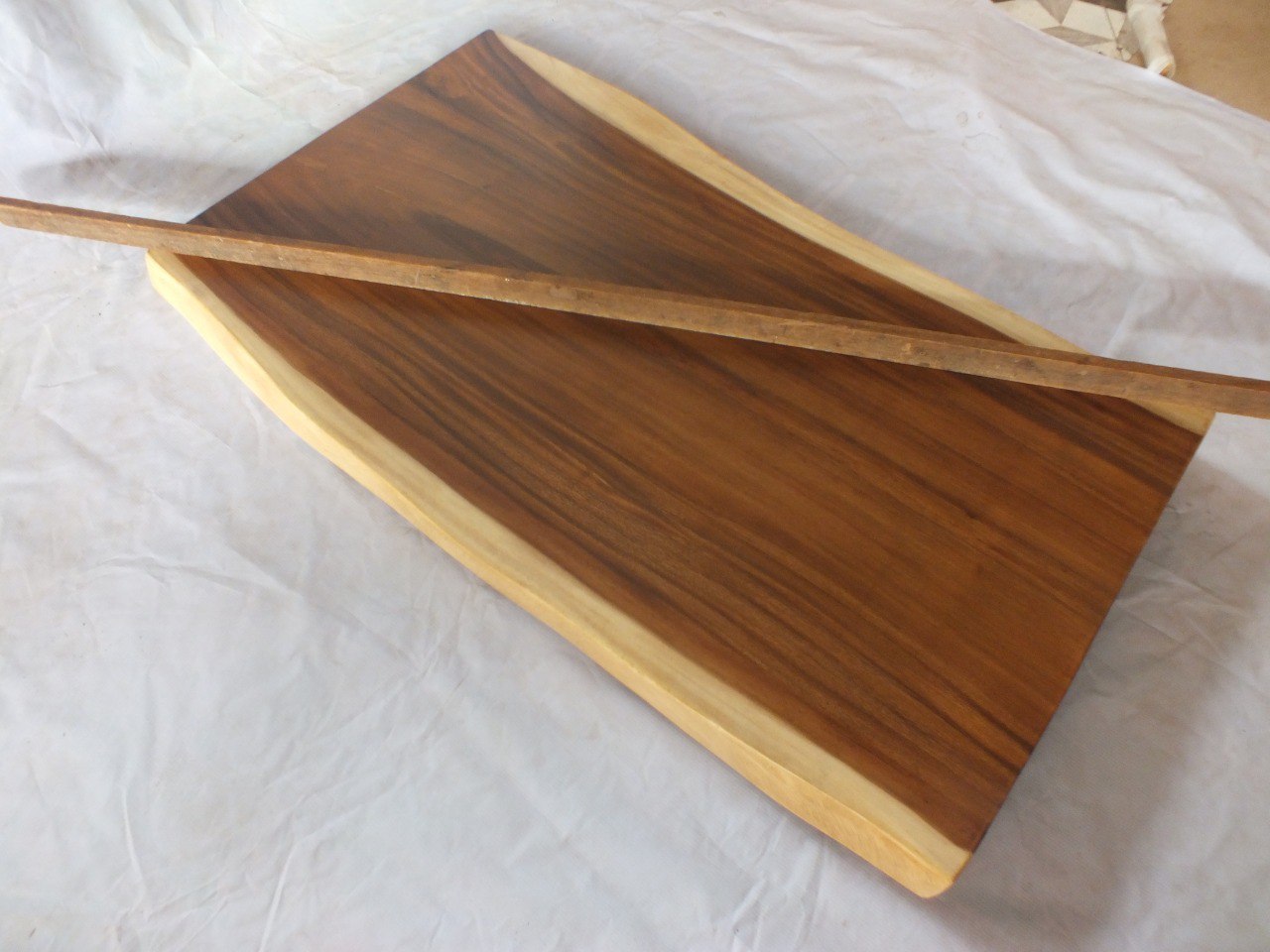 Suar Wood Countertop | 0005-606466 | 47″ Live Edge Solid Wood Slab