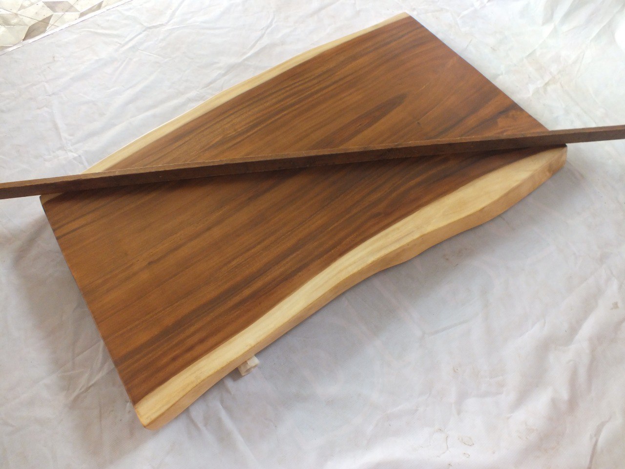 Suar Wood Countertop | 0005-606466 | 47″ Live Edge Solid Wood Slab