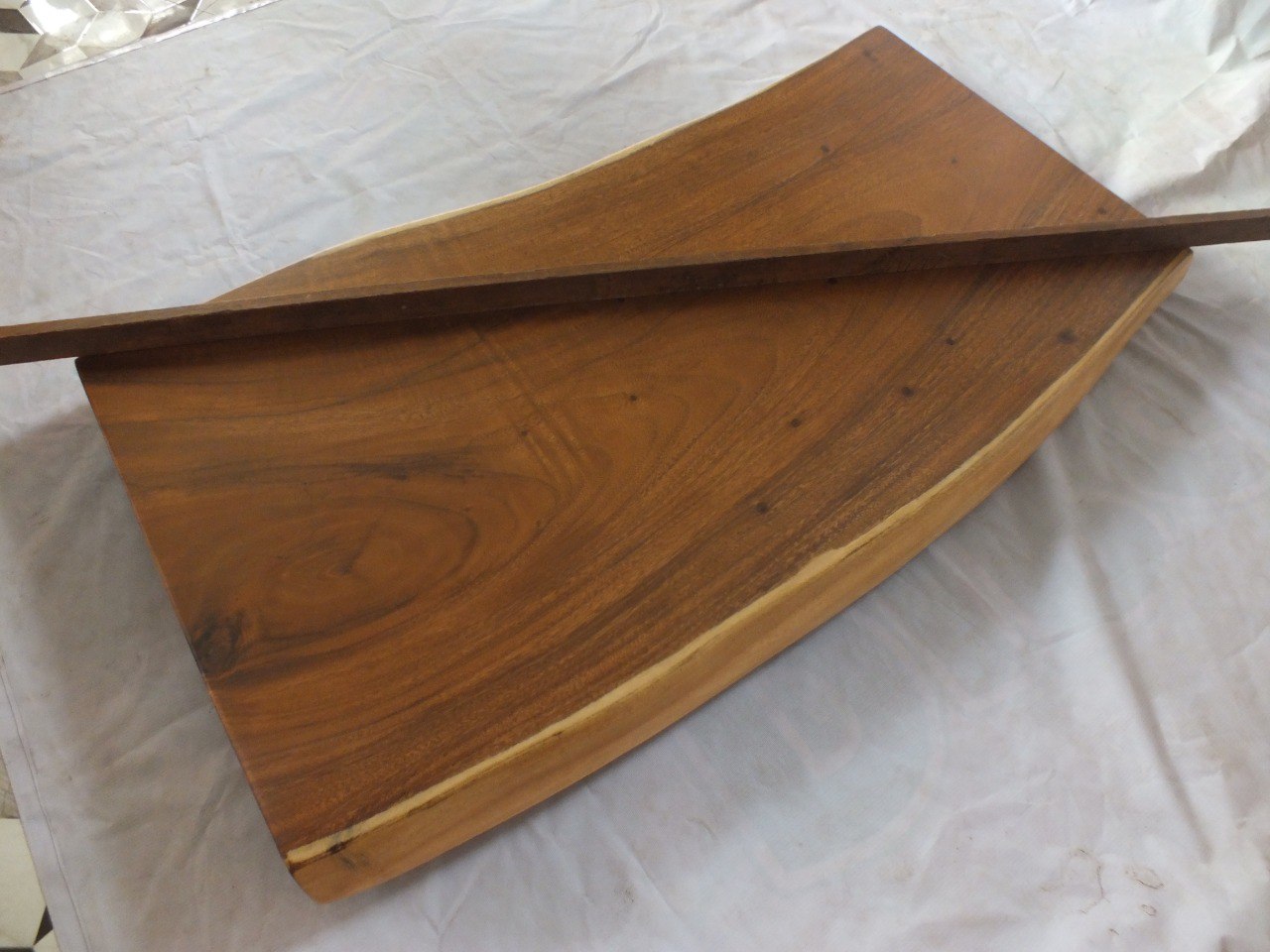 Suar Wood Countertop | 0006-605957 | 47″ Live Edge Solid Wood Slab