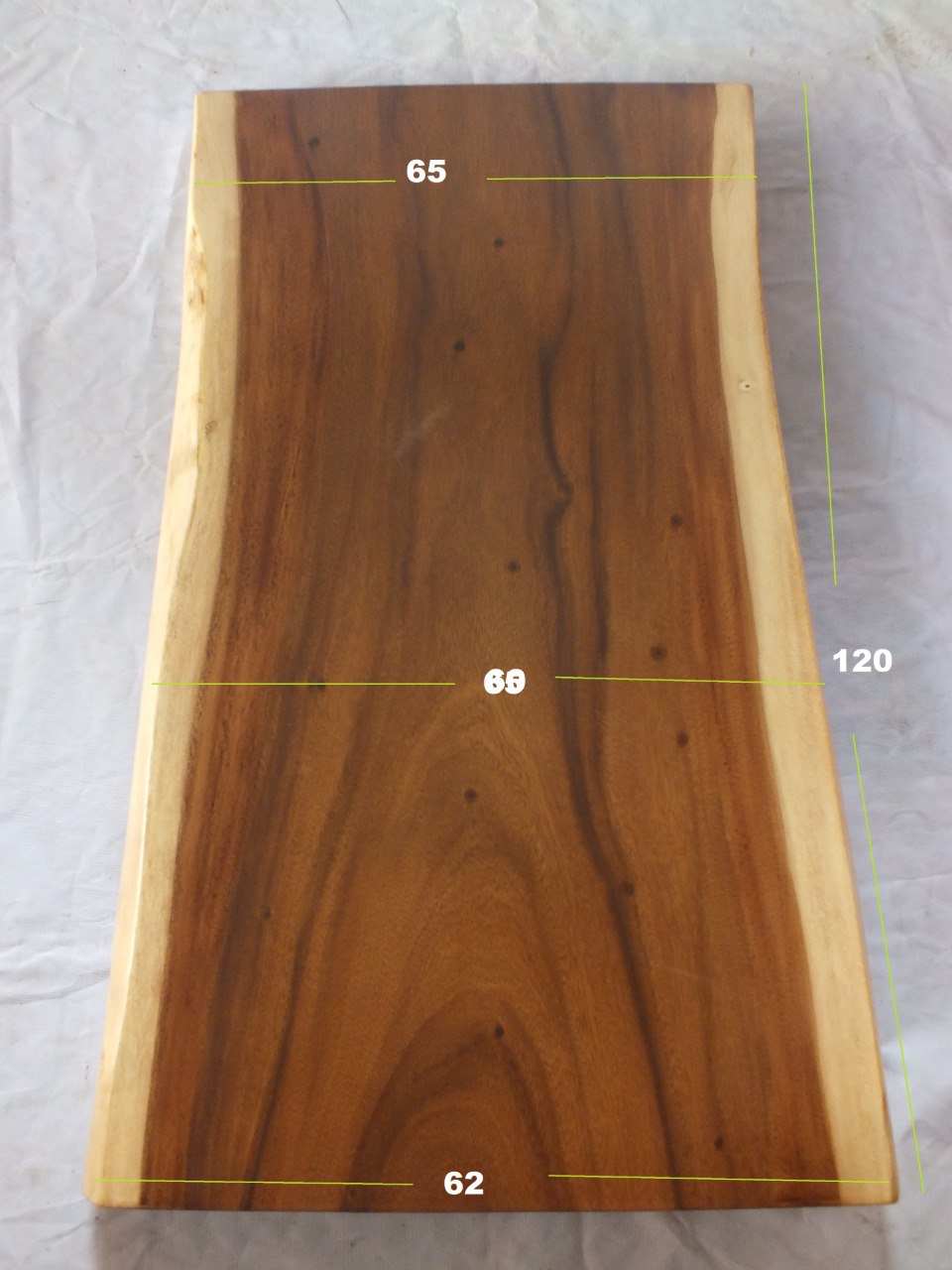 Suar Wood Countertop | 0007-626065 | 47″ Live Edge Solid Wood Slab