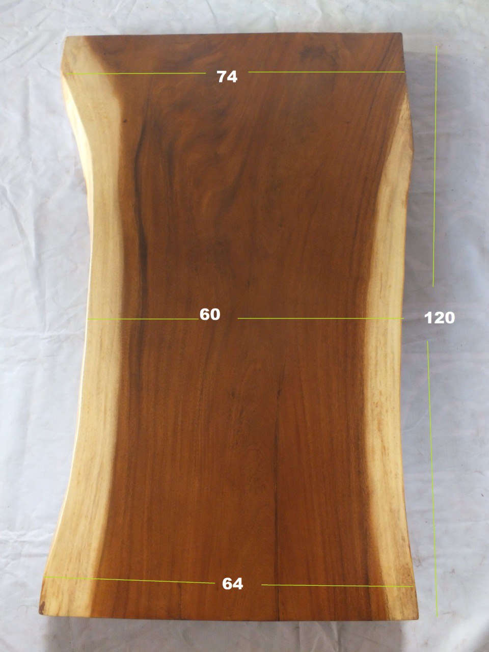 Suar Wood Countertop | 0008-646074 | 47″ Live Edge Solid Wood Slab