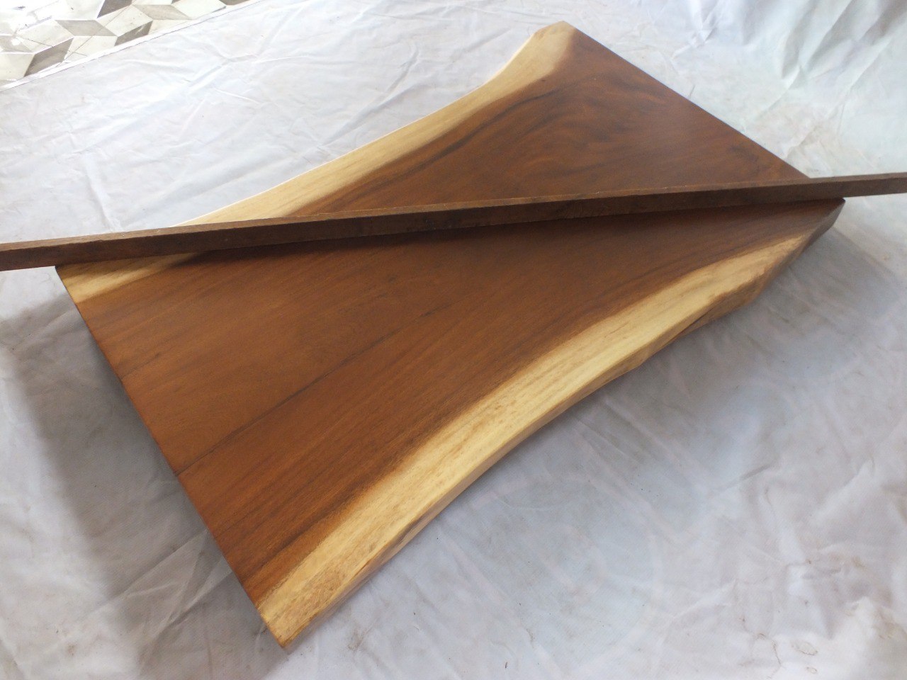 Suar Wood Countertop | 0008-646074 | 47″ Live Edge Solid Wood Slab