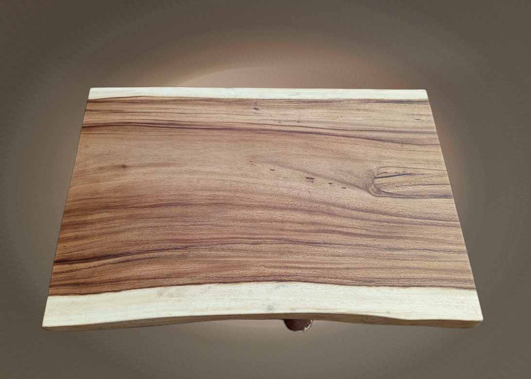 Front view of finished suar wood slab ST1001 – 31.5″ (80 cm) with OSMO hardwax oil finish
