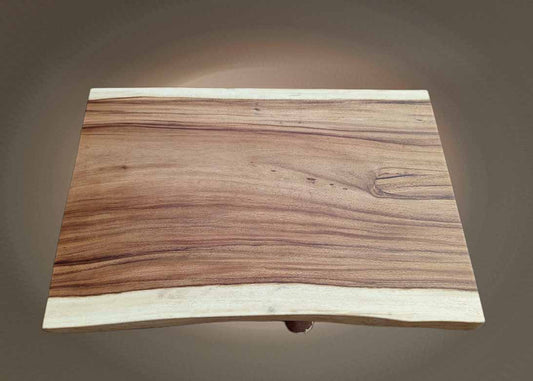Front view of finished suar wood slab ST1001 – 31.5″ (80 cm) with OSMO hardwax oil finish
