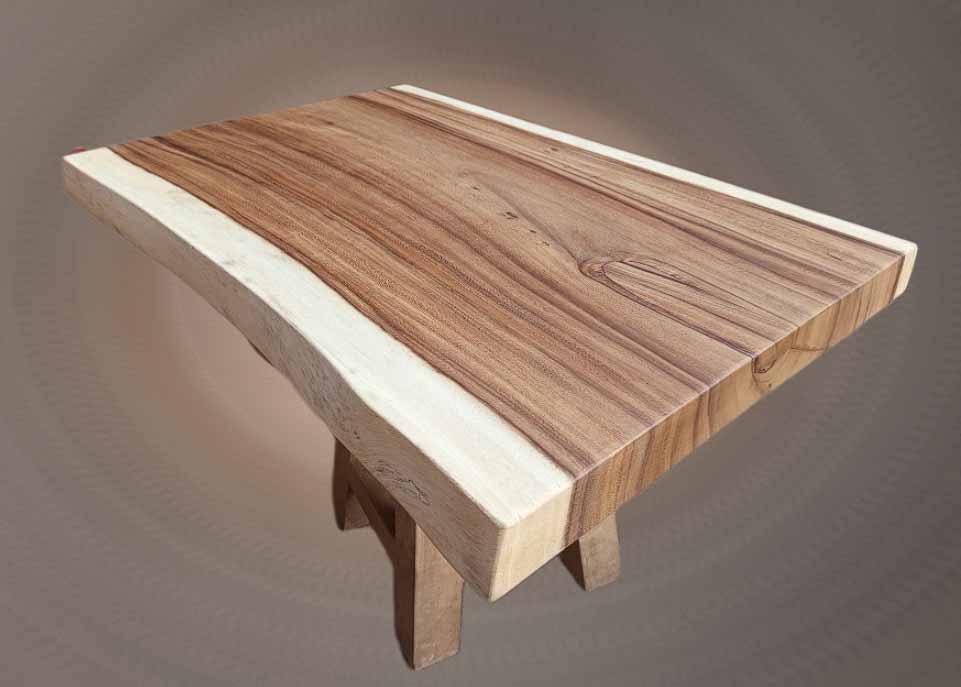 Back view of finished suar wood slab ST1001 – 31.5″ (80 cm) highlighting grain and OSMO coating

