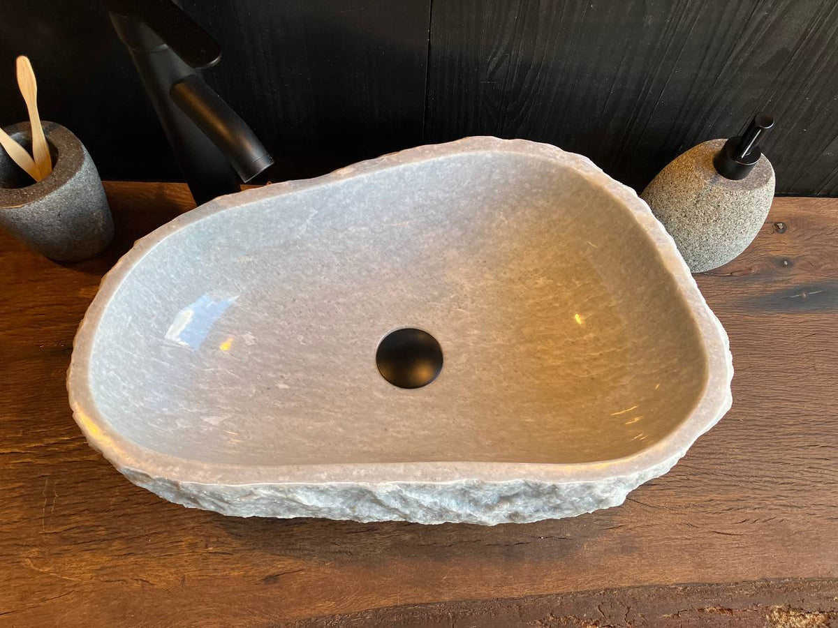 Onyx stone sink OSS-5130, 21 by 13 inches, shown as an above-counter vessel sink